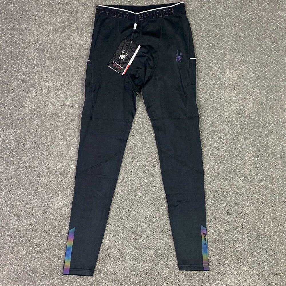 Spyder Active ProWeb Stretch Baselayer Pants Tights Men's Medium Running Hiking